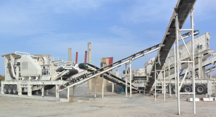 wheel mounted stone crushing plant